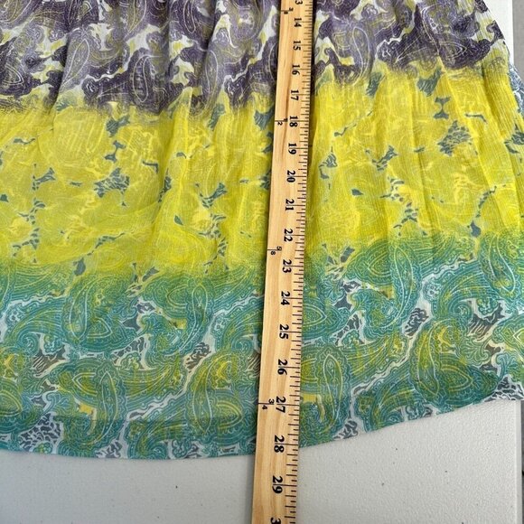 Jessica Simpson Sheer Blouse Size 3X Square Neck Ombre - Picture 9 of 14